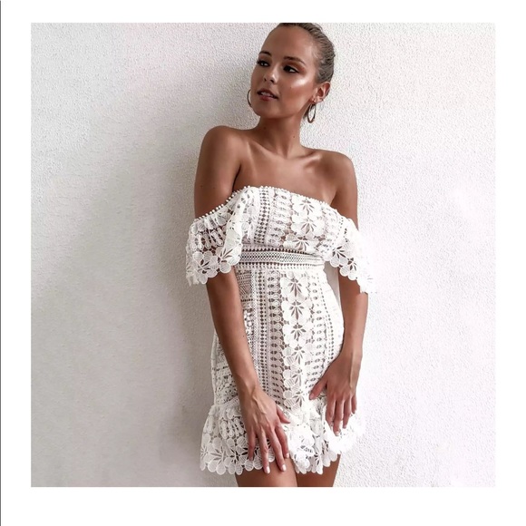 💃🏻Chantal White Lace Dress - Picture 2 of 7